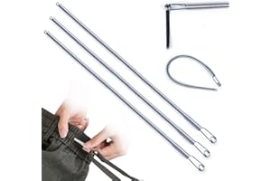 LOGHOHU 3Pcs Spring Drawstring Threader Tool Rope Threader Clip Quick & Easy Draw String Threader Puller Tool Simple Needle Threader Drawstring Replacement Tool for Hoodies Pants Jackets