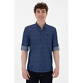 U.S. Polo Assn. Erkek Lacivert G&ouml;mlek Desenli 50306393-VR033