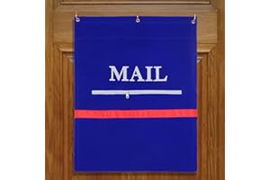 ICOBUTY Mail Catcher for Mail Slots Letter Bag Post Efficient Organizer for Home Office and Garage Doors Basket Letter Cage Door Bag (Royal Blue)…