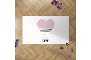 Oedim - Alfombra Infantil Corazón para Habitaciones PVC | 95 x 95 cm | Moqueta PVC | Suelo vinílico | Decoración del Hogar | Suelo Sintasol | Suelo de Protección Infantil |