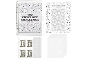 100 Envelope Saving Challenge, HAIYUU A5 Agenda Risparmio Soldi con Buste Porta Soldi e Tracker Della Sfida, Budget Planner Money Binder Budget Binder per Risparmia il Denaro Challenge