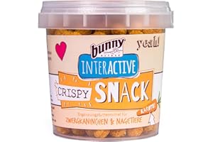 BUNNY NATURE Bunny Crispy Snack Carotte | 25 g | Complément Alimentaire pour Lapins Nains et rongeurs | La collation de récompense Parfaite pour Les rongeurs | Seulement 3 ingrédients | refermable