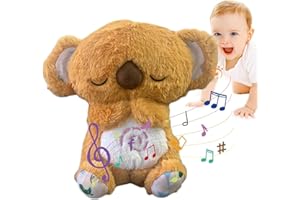 BITEATEY Evoraco Soothing Koala Bear, Anxieties Relief Teddys Bear Breathing Stuffed Animal, The Relief Breathing Otters With Music Lights & Rhythmic Breathing Motion, Portable Plush Toy For Baby Kids