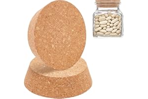 BENECREAT 2 paquete de Tapones de Corcho para Botellas, Tapas de Corcho de 9x11cm, Tapones de Corcho Cónicos para Botella de Vino, Garrafas, Cerámica, Botella de Vidrio de Cerveza, 3cm de Espesor