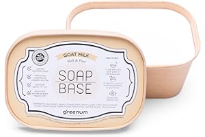 Base de Savon Glycérine au lait de Chèvre (1 kg) - Sans SLS - Emballage Écologique - Idéale pour la Fabrication de Savons Artisanaux Faits Maison - Qualité Supérieure