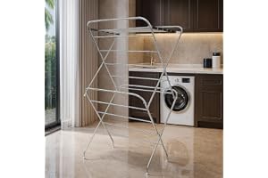 PARASNATH Stainless Steel 12 Rods Large Foldable Cloth Dryer/Clothes Drying Stand - Made in India