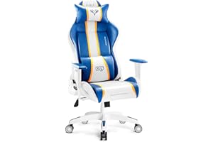 Diablo X-One 2.0 Silla Gaming Gamer Oficina Sillon de Ordenador Reposabrazos Ajustables Cuello/Cojín Lumbar Diseño Ergonómico Aqua Blue Kids (S)