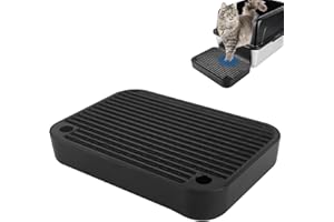 Kalolary Rampa per lettiera per gatti con strato filtrante, gradini antiscivolo per lettiera, ideale per gatti piccoli e anziani, a pedale, resistente, facile da pulire