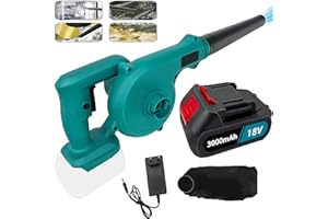 ANUPTTA Cordless Leaf Blower Cordless, 18V Electric Leaf Blower with 3.0Ah Battery and Charger, with 2 Tubes and Mulit-Speed, Air Speed of Up to 150MPH for Lawn Care, Courtyard Wood Chips, Grass Cuttings