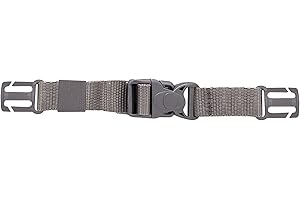 Belmil Zubehör-Verstellbarer Brustgurt für Schulranzen Schultasche Rucksack Max 29 cm, 100% PP-Gurtband- unelastisch (334/A Dunkelgrau)