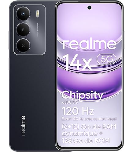 realme c65 Smartphone 8+256 Go, Appareil Photo de 50 MP, écran de