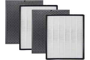 BIHARNT LV-PUR131 Replacement Filters for LEVOIT LV-PUR131 & LV-PUR131S Smart Wi-Fi Air Purifier HEPA Filter and Activated Carbon Pre-Filter