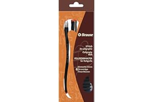 Clairefontaine Brause 97423B - Un set calligraphie comprenant un stylo-plume 2,3 mm, 6 cartouches d'encre de couleur et une notice