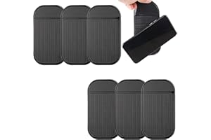 QTTVBTNA 6 Stück Auto Armaturenbrett Anti Rutsch Matten, Selbstklebende Auto Armaturenbrett Haftmatte, Waschbare Silikon-Fixiermatte für Autodekorationen, Schlüssel, Handys Verwendet, Sonnenbrille