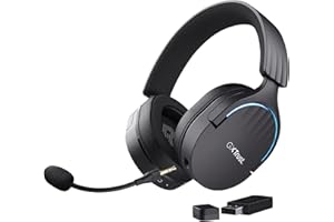 Trust Gaming GXT 491 Fayzo Gaming Headset Bluetooth + 2.4 GHz, 7.1 Surround Sound, 22H Akkulaufzeit, 85% Recyclingkunststoff RGB Over-Ear Kopfhörer Kabellos Bluetooth PC PS5 PS4 Switch, Schwarz