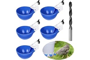 PlsMupn Abbeveratoio Per Galline, 5 Pezzi DIY Kit Bevitori Automatici Ciotole, Adatto Per Pollame, Uccelli, Piccioni, Polli, Anatre - Blu
