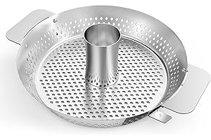 onlyfire Support de Cuisson en INOX pour Poulet et Barbecue, Compatible avec Le Système Weber Gourmet BBQ, Accessoire pour Weber