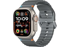 Netolo Sportowy pasek kompatybilny z Apple Watch 10, 46 mm, 44 mm, 45 mm, 49 mm, 42 mm, miękki silikon, zapasowy pasek kompatybilny z iWatch SE Series 10, 9, 8, 7, 6, 5, 4, 3, 2, 1, Ultra, dla