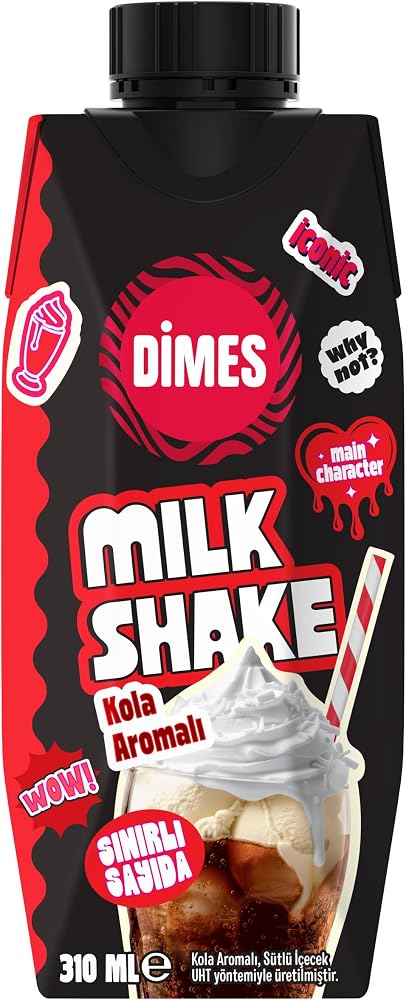 Dimes Kola Aromalı Vanilyalı Milkshake 0.31L