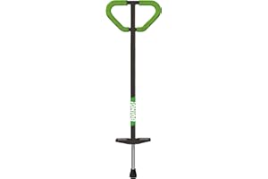 Geospace Medium Jumparoo Boing! Pogo Stick by Air Kicks for Kids 60 to 100 Lbs (Black/Green)