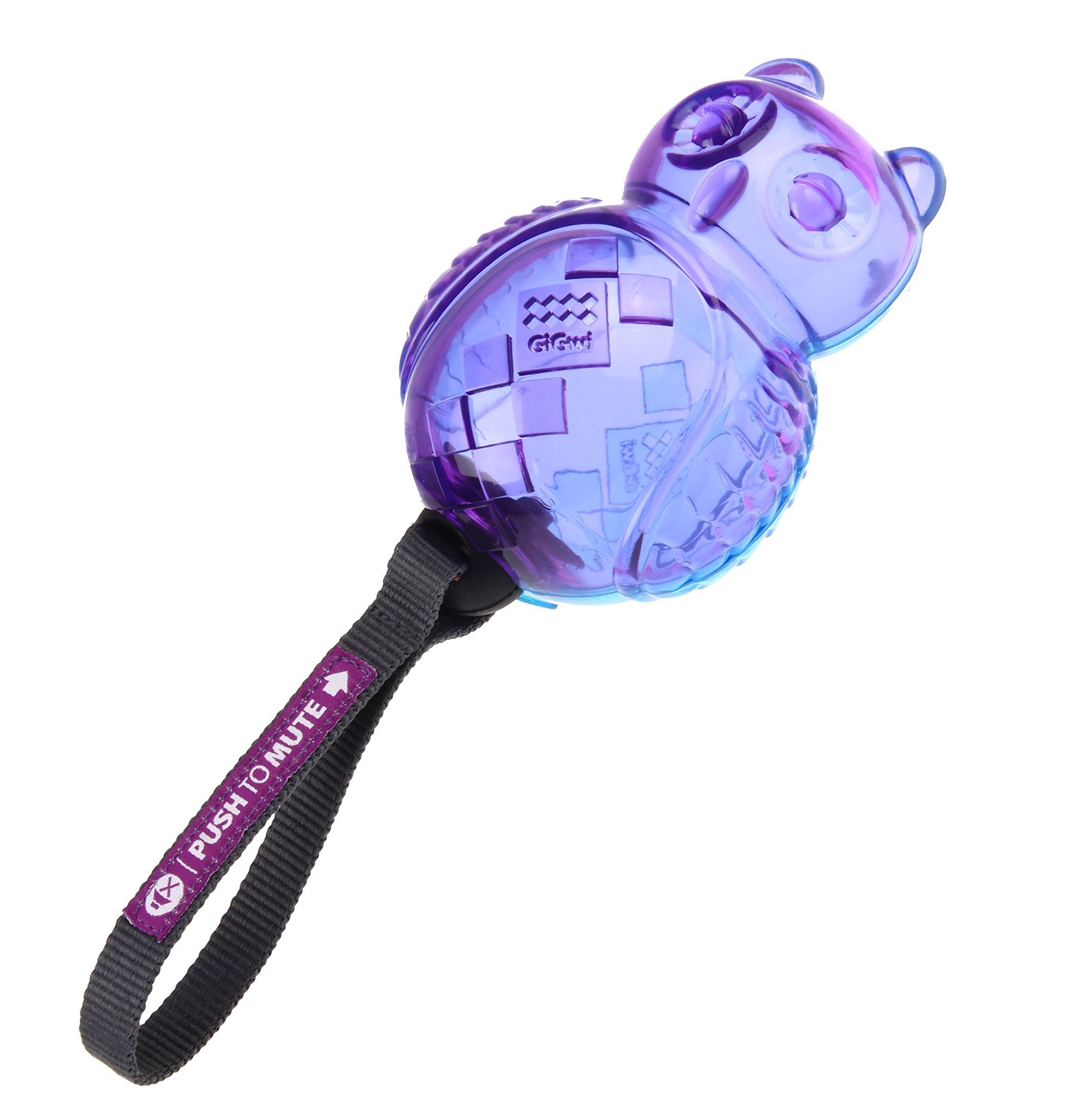 GiGwi Push to Mute Dog Toy Blue/Purple Owl