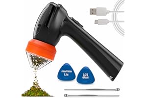 MAMBA GRINDERS Mamba Lite 0,75 g Macinino Elettrico Portatile per Erbe con Testa Tutto-Plastica Arancione. Macinapepe Alimentato USB Ricaricabile per Macinazione a Una Mano
