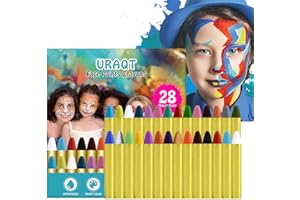 URAQT Truccabimbi, 28 Colori Body Painting, Face Painting Bambini Pittura Corpo Sicuro e Non Tossico, Colori per Pancia Gravidanza per Carnevale, Pasqua, Cosplay, Make Up