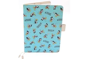 OXROSE Fundas Para Cartillas Sanitarias Azul Bebés - Patrón De Ratón - Formato A5 15x20 Cm - Solapas Guardar Recetas