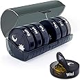 Daily Pill Organizer 2 Times a Day - Weekly AM/PM Pill Box, Round Medicine Organizer, Large Capacity 7 Day Pill Cases Vitamin Organizer for Vitamin Fish Oils Supplement