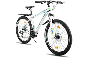 ‎HH HILAND Hiland 26 Zoll Mountainbike MTB mit Shimano 21 Gang Aluminiumrahmen 3/6 Speichenräder mit Scheibenbremse Federgabel Fahrrad