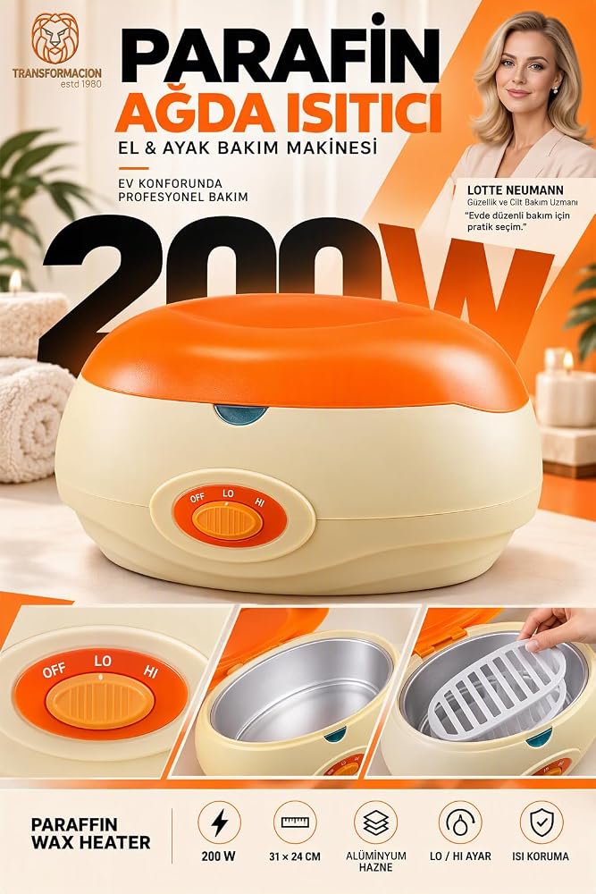 Transformacion Parafin Ağda Isıtıcı El ve Ayak Cilt Bakım Makinesi Nemlendirici Termal Spa Cihazı 720481