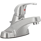 Aqua Vista 30-B410-AV-BN Watersense Sertifikalı Banyo Lavabo Bataryası, Fır&ccedil;alanmış Nikel Tek Kulp | 1.2 GPM Akış, 3 Delikli,