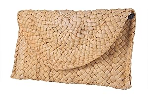 Jywmsc Borsa da Donna con Pochette in Paglia Borse da Spiaggia Estive Portafoglio con Busta Borse Intrecciate