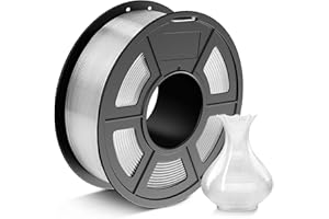 JAYO Filamento PLA 1,75 mm trasparente 1,1 kg, filamento PLA per stampanti 3D, precisione dimensionale +/- 0,02 mm, bobina da 2,4 lbs, adatto per la maggior parte delle stampanti 3D FDM