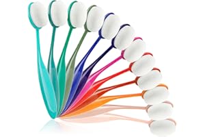 Yoseng 12 Pack Colored Ink Blending Brushes,Ink Blending Tool for Card Making,Craft Broad Application Assortment Paper Crafter Color Code Handle (Brush Head Size 0.85 Inches)