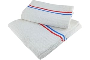 LNT Les nouveaux textiles - Lot de 3 Serpillères Gaufrées Blanches 60 x 100 cm - Haute Résistance - Grand Pouvoir Absorbant - Idéal pour Tout Type de Sol - Fabriqué en France