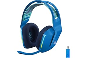 Logitech G733 Casque Gamer Sans Fil LIGHTSPEED avec Bandeau de Suspension, LIGHTSYNC RVB, de Micro Blue VO!CE, Transducteurs Audio PRO-G, Ultra-Léger, Batterie 29h, Portée de 20m, PS4, PS5 - Bleu