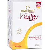OMEGOR® Vitality 1000 - NUOVO con 90% di Omega-3 TG! Certificato 5* IFOS dal 2006. EPA 535mg e DHA 268mg per perla. Struttura