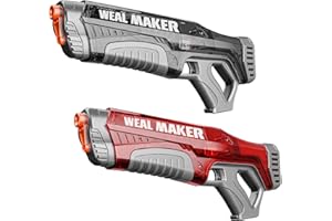 Artcool Elektrische Wasserpistole,Schnelle Automatische Saugkraft,220+ kontinuierliche Wasserpistole,Reichweite 7-9M,Leistungsstarke und wasserdichte Wasserpistolen IP67 für Erwachsene（Rot+Schwarz）