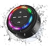 MR.LUYU Cassa Bluetooth Impermeabile, Bluetooth Cassa Altoparlante da Doccia IPX7 Impermeabile Speaker Doccia con Luce LED Mi
