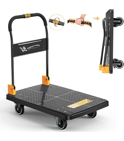 Carrello Piatto Portatutto NG NICCOLAI – 4 Ruote E Portata Max 150 Kg, Per Uso Industriale E Domestico