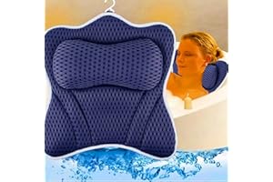 BINGGUNYO Coussin de Bain, Oreiller de Bain pour Baignoire, avec 6 Ventouses Antidérapant Et Puissantes pour Oreiller Spa,Ergonomique Home Appui-Tête Oreiller pour Baignoire de Oreiller Spa,Jacuzzi
