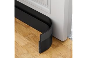 AOTUAO Paraspifferi Sottoporta, Paraspifferi Porta Blindata 300 X 5cm, Risparmiare Energia Paraspifferi Porta Ingresso, Paraspifferi Sottoporta Blindata Autoadesiva, Riduce il Rumore,anti-Freddo-Nero