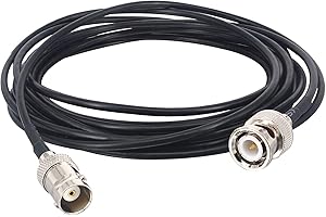 Boobrie 50ohms RG174 Cavo 3M BNC maschio femmina BNC maschio a BNC femmina Cavo RG174 Cavo per dispositivi GPS, rete wireless, test RF, dispositivi RC.
