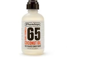 JIM DUNLOP | 6634 Formula 65 Coconut Oil 118 ml, Conditioner naturale per tastiere in palissandro, ebano e legni non verniciati, Nutre, pulisce e protegge il legno