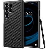 Spigen Galaxy S24 Ultra ile Uyumlu Kılıf Core Armor &Uuml;st D&uuml;zey Koruma Dokulu Y&uuml;zey Siyah Kapak - ACS07194 (Spigen TR Garantili