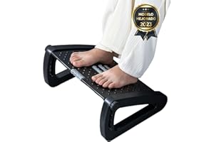 EVERYKIP Reposapies de Oficina, Reposapiés Ergonómico para Escritorio con Función de Masaje [6 Niveles]