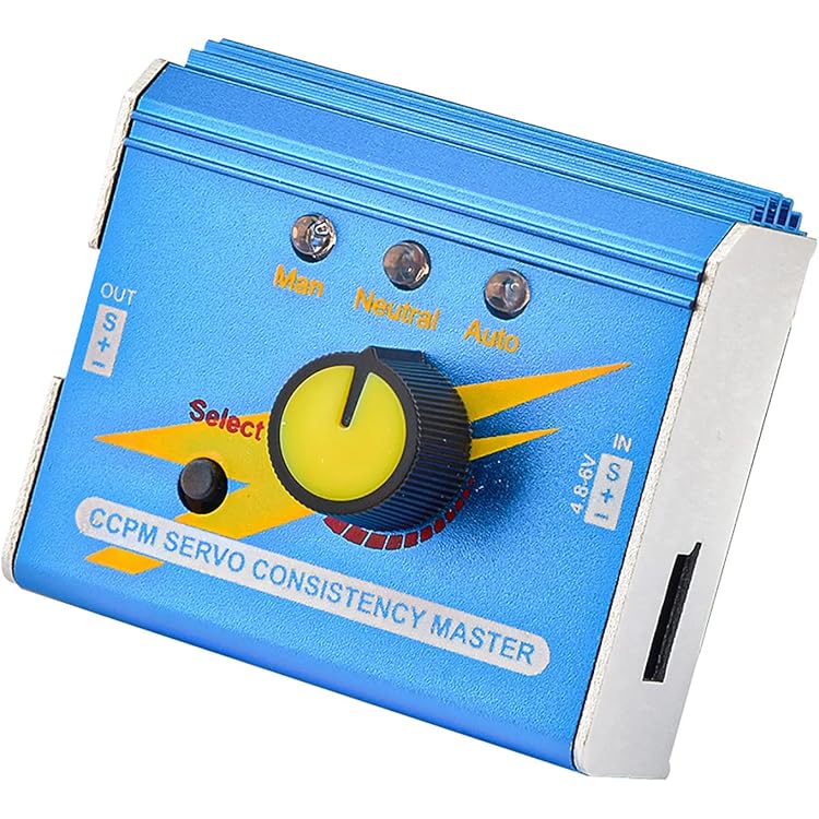 Wishiot Soporte De Batería AA De 4 Celdas Con Conector JR Prueba De Servo Digital De 3 Canales ESC Controlador De Velocidad Checker CCPM Servo Consistencia Master Para Helicóptero, Coche, Barco