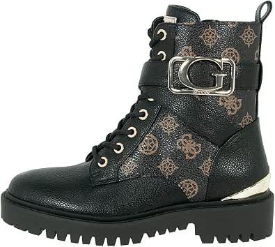 Scarpe donna Guess anfibio con tacco mod cabra in ecopelle black D22GU12 F