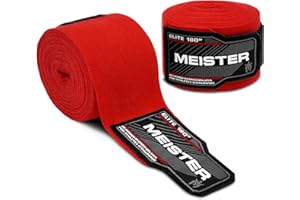 Meister Elite Lot de 2 Bandages de Boxe, de qualité supérieure, 457 cm, pour Adultes, pour MMA et Boxe